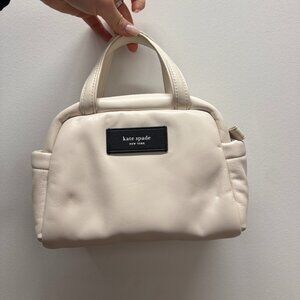 KATE SPADE | White Puffed Smooth Leather Satchel